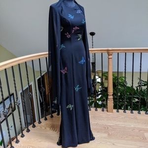 Cassandra Stone Floor Length Beaded Butterfly Gown